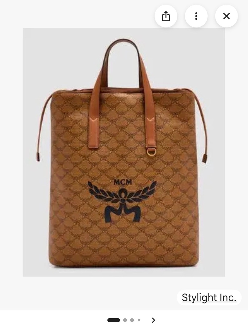 MCM Himmel Drawstring Backpack In  with Dust Bag